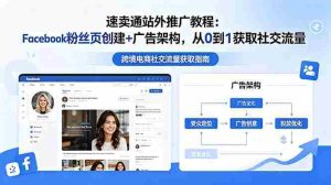 （18888期）速卖通站外推广教程：Facebook粉丝页创建+广告架构，从0到1获取社交流量-OG资源站