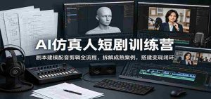 AI仿真人短剧训练营：剧本建模配音剪辑全流程，拆解成熟案例，搭建变现闭环-OG资源站