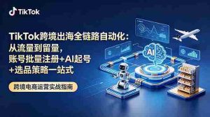 (18907期)TikTok跨境出海全链路自动化:从流量到留量,账号批量注册+AI起号+选品策略一站式-OG资源站