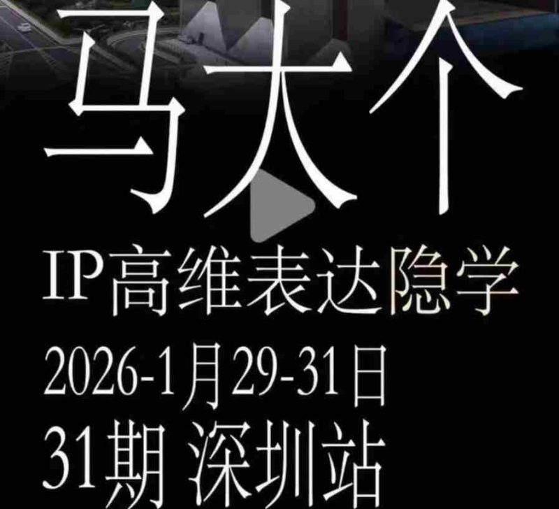 马大个《IP高维表达》全套12800线下大课笔记,手把手教你打造个人IP-OG资源站
