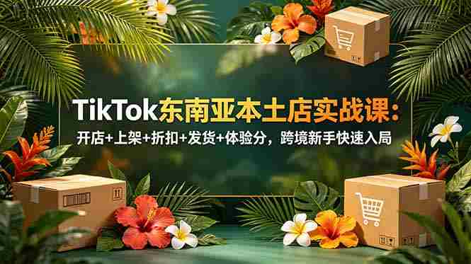 (18984期)TikTok东南亚本土店实战课:开店+上架+折扣+发货+体验分,跨境新手快速入局-OG资源站