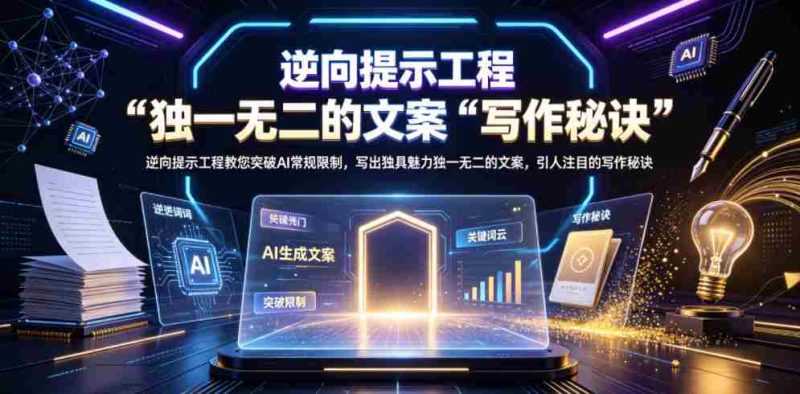 逆向提示工程教您突破AI常规限制,写出独具魅力独一无二的文案,引人注目的写作秘诀【原创双语字幕】-OG资源站