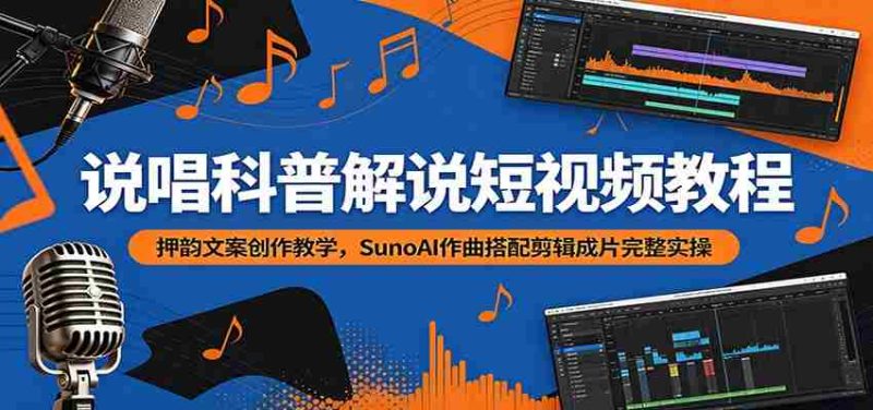 说唱科普解说短视频教程：押韵文案创作教学，SunoAI作曲搭配剪辑成片完整实操-OG资源站