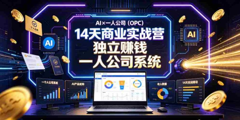 AI×一人公司(OPC)14天商业实战营,用AI帮你搭建一个属于你自己的、能独立賺钱的一人公司系统-OG资源站