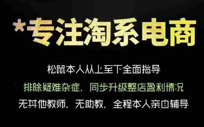 松鼠会电商VIP课程,从基础布局到高阶优化,助你掌握淘宝运营逻辑,提升店铺流量与转化-OG资源站