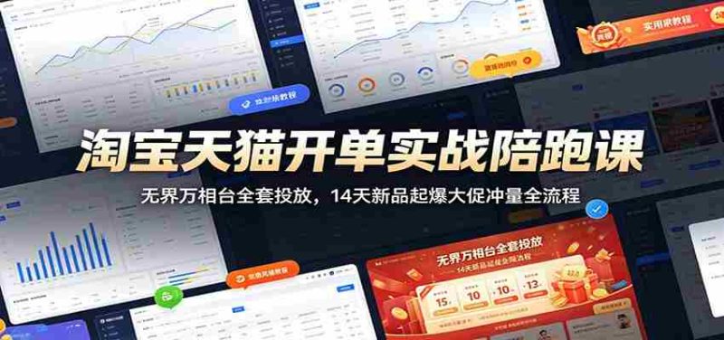 淘宝天猫开单实战陪跑课:无界万相台全套投放,14天新品起爆大促冲量全流程-OG资源站