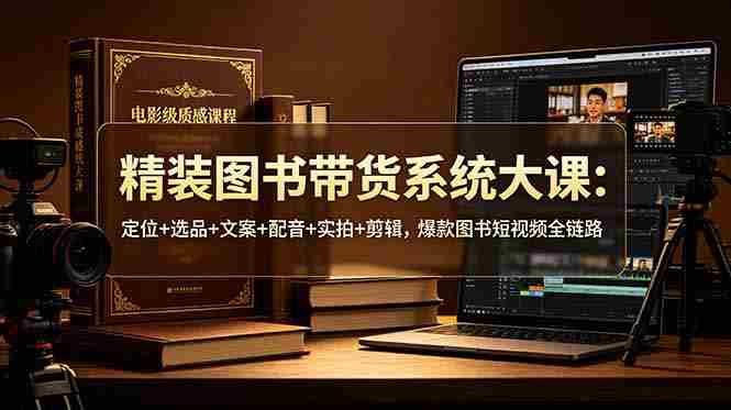 (19007期)精装图书带货系统大课:定位+选品+文案+配音+实拍+剪辑,爆款图书短视频全链路-OG资源站