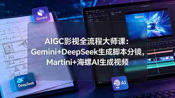 (19008期)AIGC影视全流程大师课:Gemini+DeepSeek生成脚本分镜,Martini+海螺AI生成视频-OG资源站
