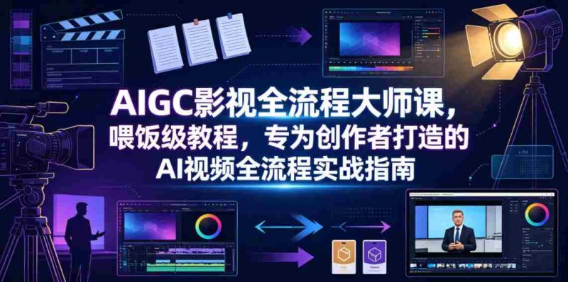 AIGC影视全流程大师课，喂饭级教程，专为创作者打造的AI视频全流程实战指南-OG资源站