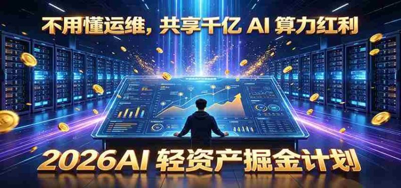 不用懂运维,共享千亿 AI 算力红利,2026AI 轻资产掘金计划-OG资源站