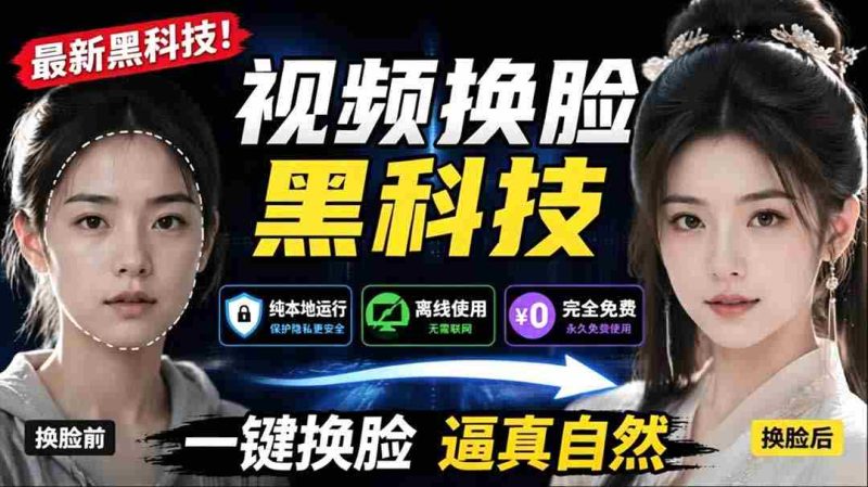 （19025期）AI 人工智能如此夸张？一键视频换脸黑科技，纯本地离线运行，本地视频换脸娱乐工具， AI FaceSwap-OG资源站