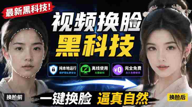AI人工智能如此夸张？一键视频换Lian黑科技，纯本地离线运行，本地视频换Lian娱乐工具，AI FaceSwap-OG资源站