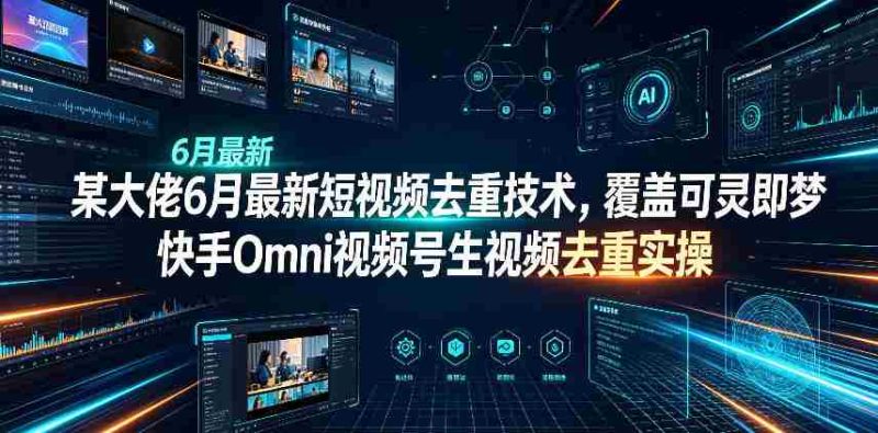 某大佬6月最新短视频去重技术，覆盖可灵即梦快手Omni视频号生视频去重实操-OG资源站