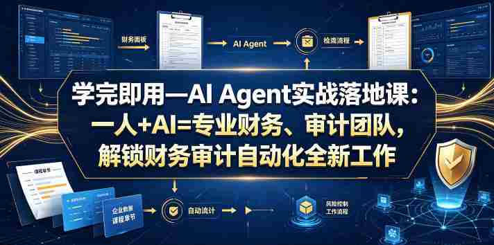 学完即用—AI Agent实战落地课:一人+AI=专业财务、审计团队,解锁财务审计自动化全新工作模式-OG资源站