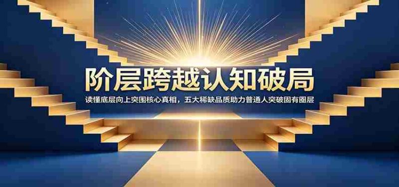 阶层跨越认知破局:读懂底层向上突围核心真相,五大稀缺品质助力普通人突破固有圈层-OG资源站
