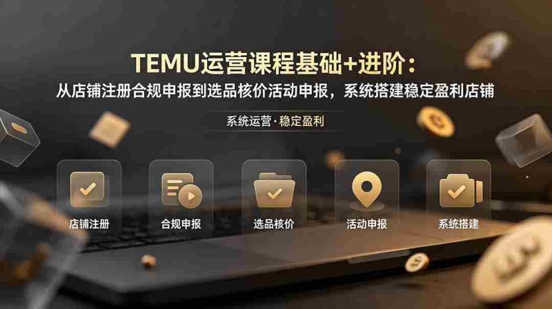 （19081期）TEMU运营课程（基础+进阶）：从店铺注册合规申报到选品核价活动申报，系统搭建稳定盈利店铺-OG资源站