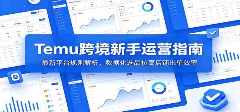 Temu跨境新手运营指南:最新平台规则解析,数据化选品拉高店铺出单效率-OG资源站