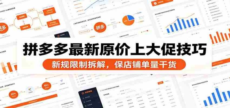 拼多多最新原价上大促技巧:新规限制拆解,保店铺单量干货-OG资源站