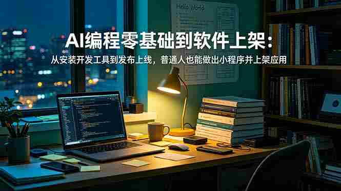 （19109期）AI编程零基础到软件上架：从安装开发工具到发布上线，普通人也能做出小程序并上架应用商店-OG资源站