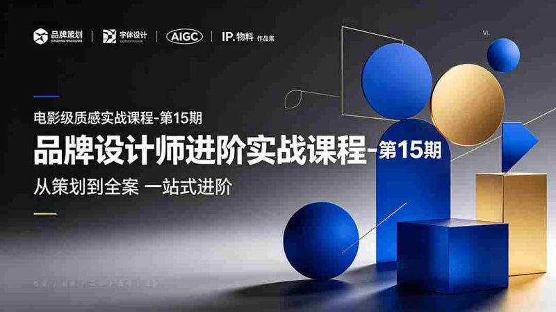 （19125期）品牌设计师进阶实战课程-第15期，从策划到全案，品牌策划+中英文字体+标志设计+AIGC+IP+物料+VI+作品集一站式进阶-OG资源站