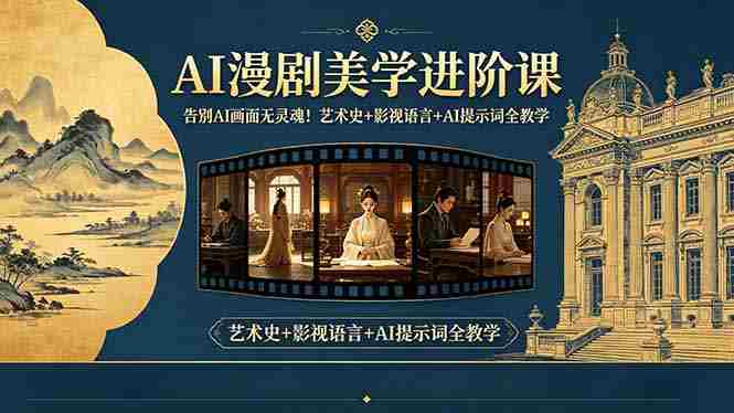 (18480期)告别AI画面无灵魂!AI漫剧美学进阶课,艺术史+影视语言+AI提示词全教学-OG资源站