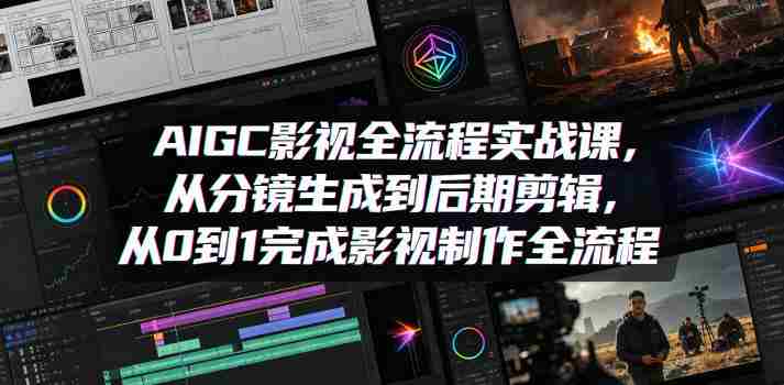 AIGC影视全流程实战课，从分镜生成到后期剪辑，从0到1完成影视制作全流程-OG资源站