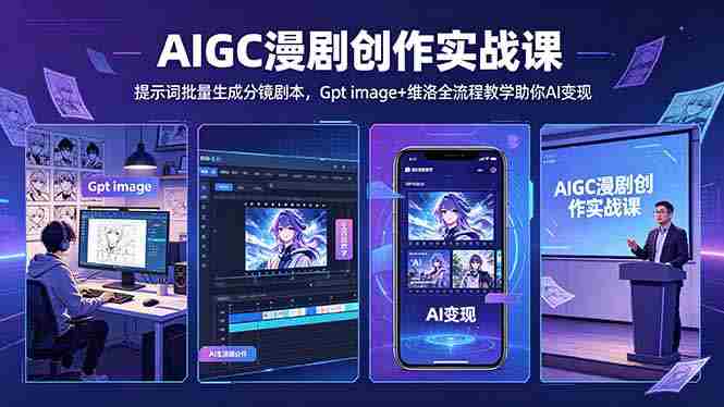 (18482期)AIGC漫剧创作实战课-更新5月16,提示词批量生成分镜剧本,Gpt image+维洛全流程教学助你AI变现-OG资源站