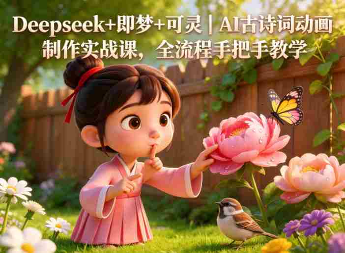 Deepseek+即梦+可灵|AI古诗词动画制作实战课,全流程手把手教学-OG资源站