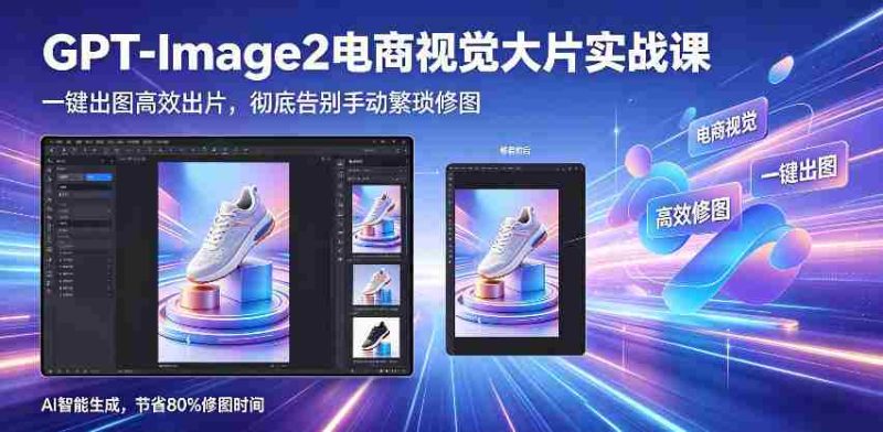 GPT-Image2电商视觉大片实战课，一键出图高效出片，彻底告别手动繁琐修图-OG资源站