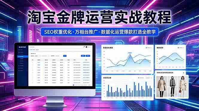 （18507期）2026 淘宝金牌运营实战教程，SEO权重优化万相台推广，数据化运营爆款打造全教学-OG资源站