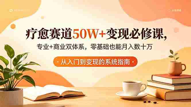 （18523期）疗愈赛道50W+变现必修课，专业+商业双体系，零基础也能月入数十万-OG资源站