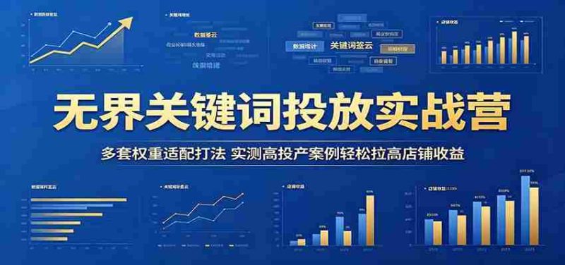 无界关键词投放实战营：多套权重适配打法，实测高投产案例轻松拉高店铺收益-OG资源站