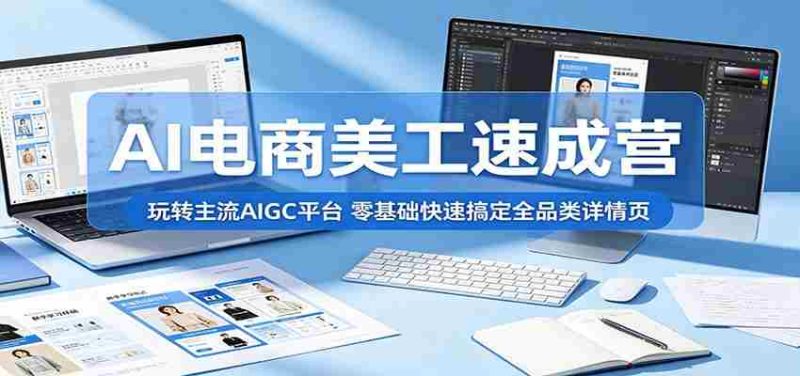 AI电商美工速成营：玩转主流AIGC平台，零基础快速搞定全品类详情页-OG资源站