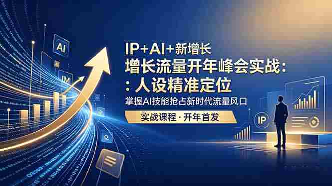 (18530期) IP+AI+新增长 流量开年 峰会实战:人设精准定位 掌握AI技能抢占新时代流量风口-OG资源站
