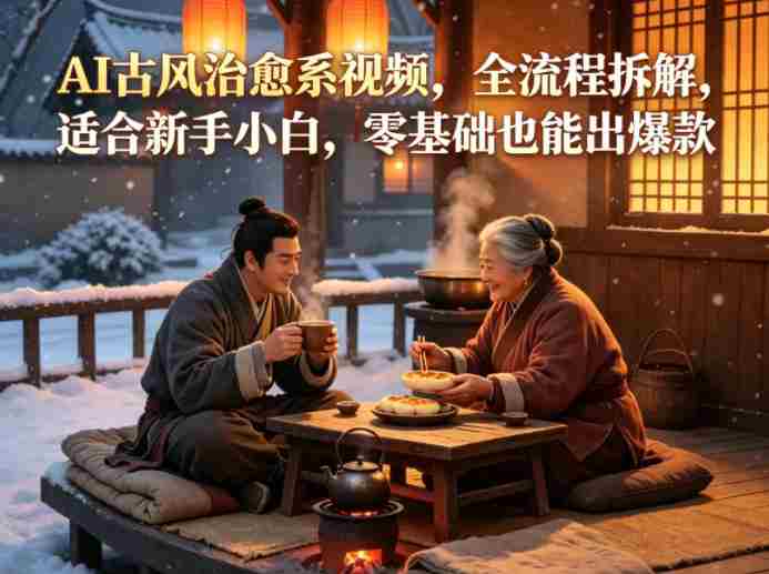 AI古风治愈系视频,全流程拆解,适合新手小白,零基础也能出爆款-OG资源站