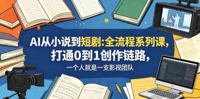 AI从小说到短剧全流程系列课，打通0到1创作链路，一个人就是一支影视团队-OG资源站