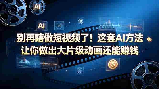 (18549期)别再瞎做短视频了!这套 AI 方法让你做出大片级动画还能赚钱【原创双语字幕】-OG资源站