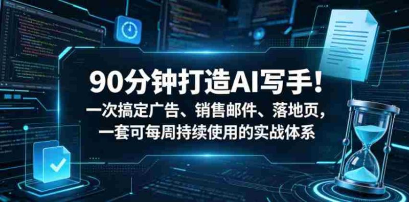 90分钟打造AI写手!一次搞定广告、销售邮件、落地页,一套可每周持续使用的实战体系【原创双语字幕】-OG资源站