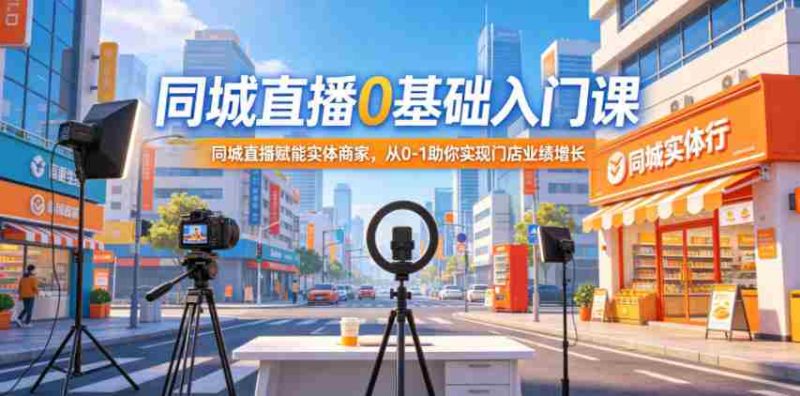 同城直播0基础入门课，同城直播赋能实体商家，从0-1助你实现门店业绩增长-OG资源站