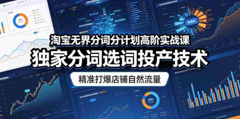 淘宝无界分词分计划高阶实战课,独家分词选词投产技术,精准打爆店铺自然流量-OG资源站