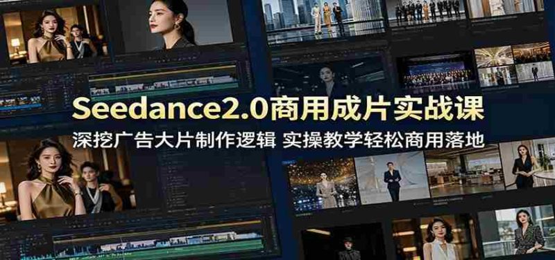 Seedance2.0商用成片实战课:深挖广告大片制作逻辑,实操教学轻松商用落地-OG资源站
