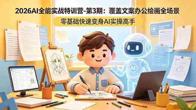 （18573期）2026AI全能实战特训营-第3期：覆盖文案办公绘画全场景 零基础快速变身AI实操高手-OG资源站