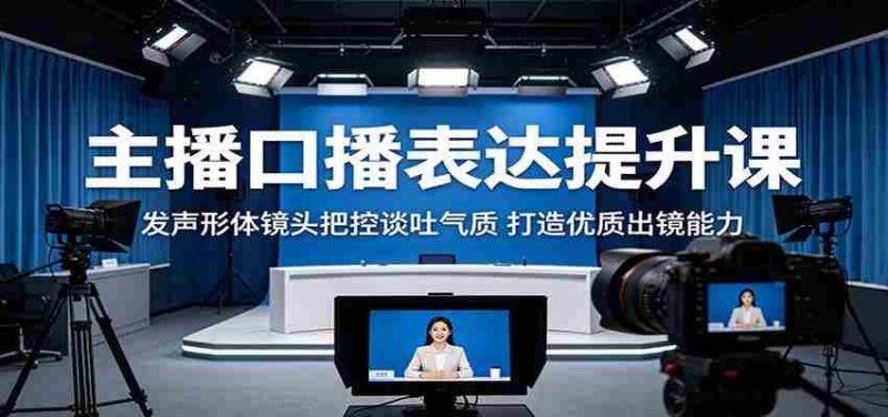 主播口播表达提升课:发声形体镜头把控谈吐气质,打造优质出镜能力-OG资源站