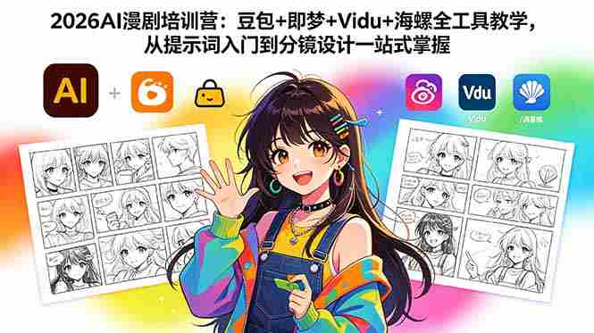 （18607期）2026AI漫剧培训营：豆包+即梦+Vidu+海螺全工具教学，从提示词入门到分镜设计一站式掌握-OG资源站