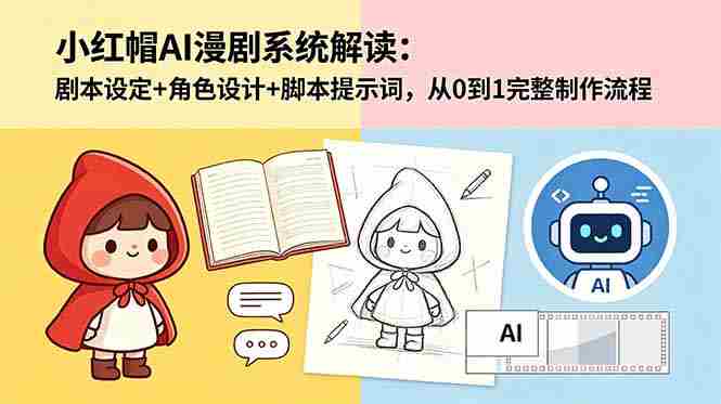 (18612期)小红帽AI漫剧系统解读:剧本设定+角色设计+脚本提示词,从0到1完整制作流程-OG资源站