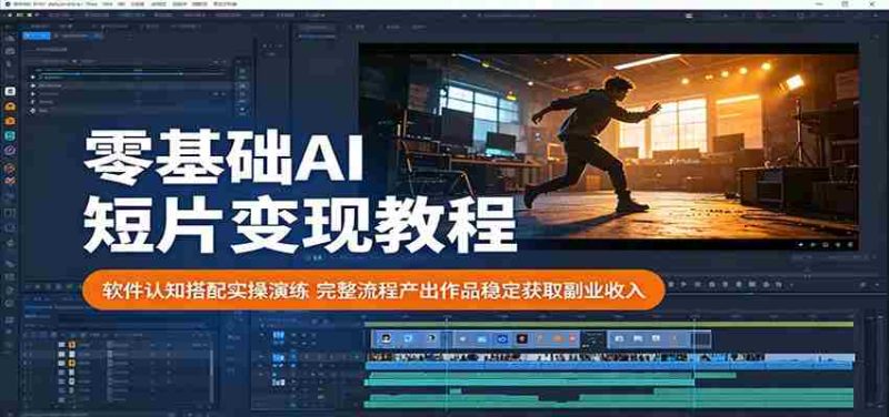 零基础AI短片变现教程:软件认知搭配实操演练,完整流程产出作品稳定获取副业收入-OG资源站
