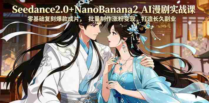 Seedance2.0+NanoBanana2 AI漫剧实战课，零基础复刻爆款成片涨粉变现，打造长久副业收益-OG资源站