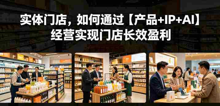 实体门店，如何通过【产品+IP+AI】经营实现门店长效盈利-OG资源站