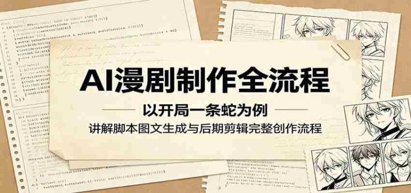 AI漫剧制作全流程:以开局一条蛇为例,讲解脚本图文生成与后期剪辑完整创作流程-OG资源站