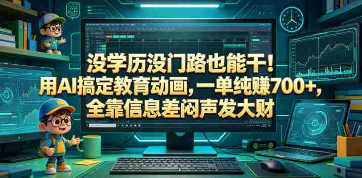 没学历没门路也能干!用AI搞定教育动画,一单纯賺700+,全靠信息差闷声发大财【揭秘】-OG资源站